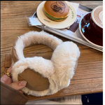 NAUSZNIKI ZIMOWE Z FUTERKIEM OPASKA NA USZY MIĘKKIE FUTERKOWE CIEPŁE