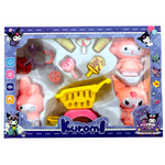 KUROMI - DUŻY ZESTAW FIGUREK + AKCESORIA WÓZEK SKLEPOWY ROWER ZESTAW 10W1