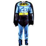 BATMAN - STRÓJ DLA CHŁOPCA GRUBY Z MIĘŚNIAMI DELUXE + MASKA NA TWARZ
