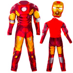 STRÓJ IRONMANA KOSTIUM IRON MAN GRUBY Z MIĘŚNIAMI rozmiar S