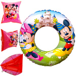 Zestaw Plażowy Koło do pływania + rękawki 2w1 Myszka Minnie i Miki