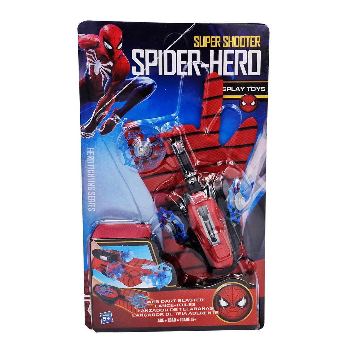 SPIDERMAN Rękawica Wyrzutnia Sieci + strzałki