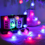 LAMPKI ŚWIĄTECZNE W KSZTAŁCIE ŚNIEŻYNKI DEKORACJA ŁAŃCUCH LED KOLOROWY