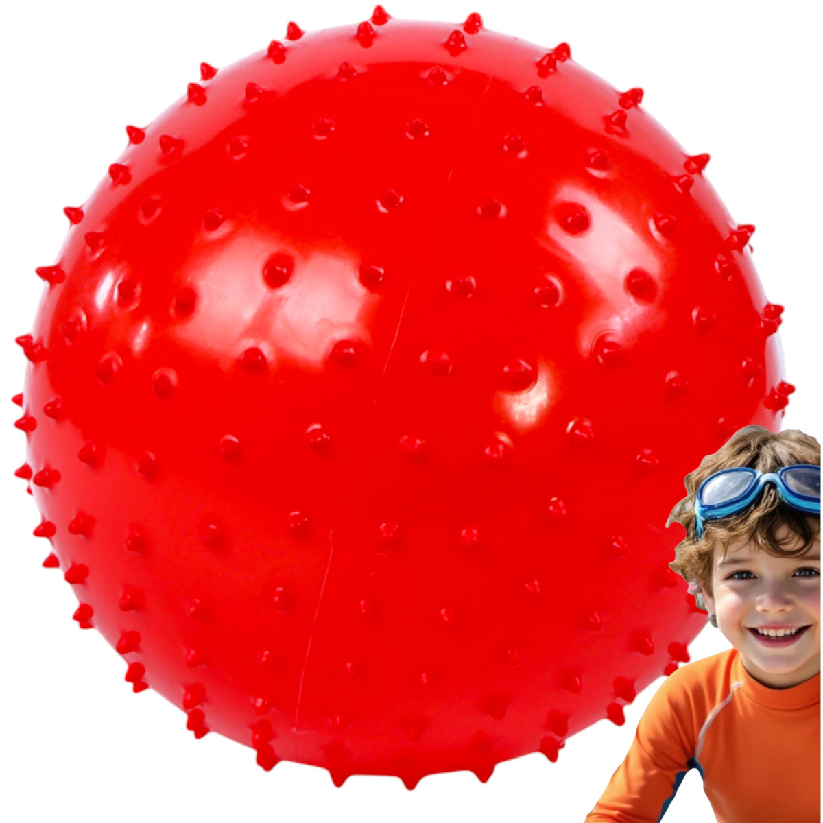 PIŁKA PLAŻOWA OGRODOWA DO BASENU NAD WODĘ DMUCHANA DLA DZIECI Z KOLCAMI