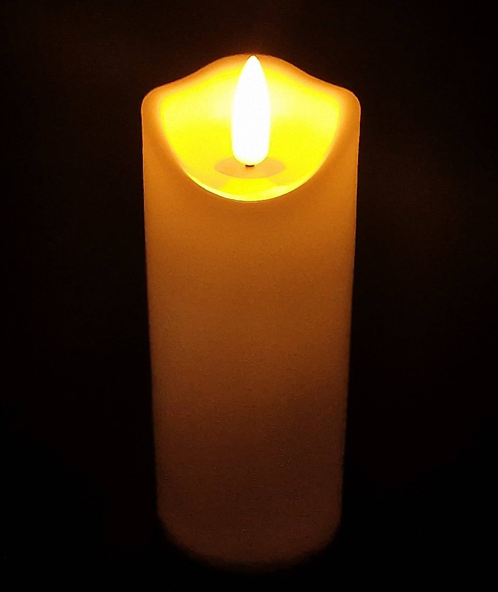 Świeczka elektryczna biała wkład LED 17.5 cm