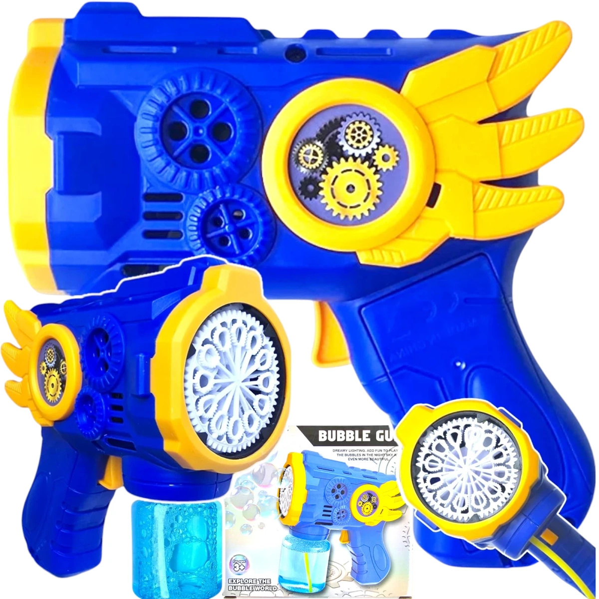 PISTOLET DO BANIEK MYDLANYCH ZABAWKA DLA DZIECI AUTOMATYCZNY GENERATOR BANIEK