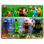 ZESTAW FIGUREK Z GRY MINECRAFT FIGURKA 4 SZTUKI ZOMBIE VILLAGER WARDEN 4w1