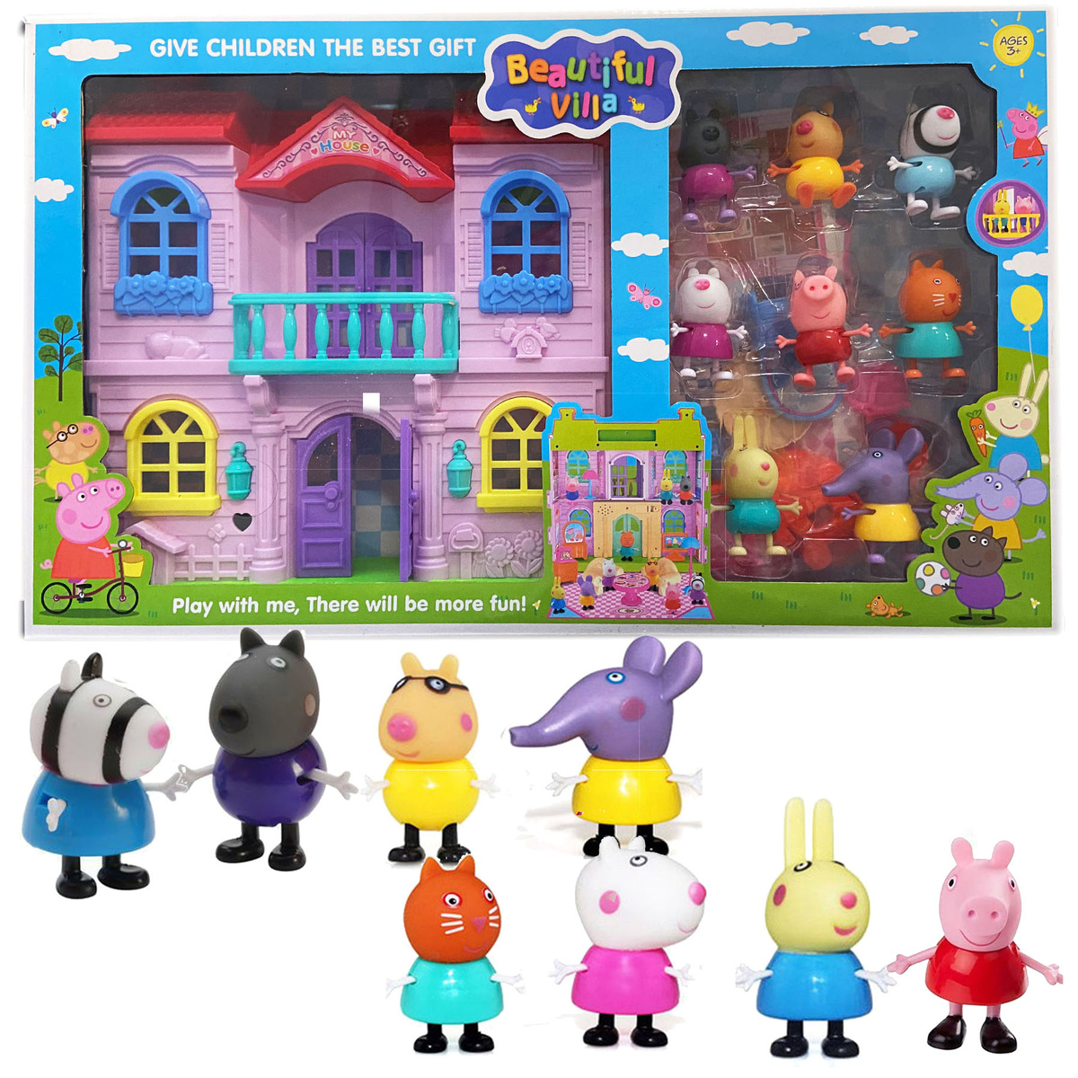 ŚWINKA PEPPA Duży Domek Rodzinny + Figurki