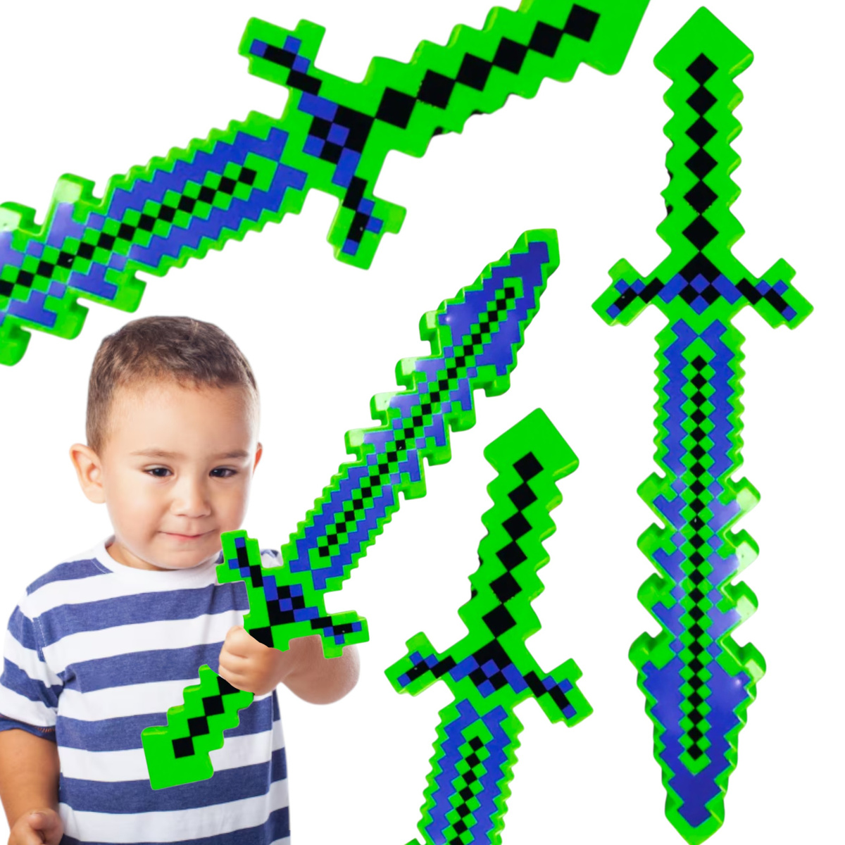 MIECZ ŚWIECĄCY Z GRY MINECRAFT MEGA DUŻY MIECZ ŚWIETLNY MEGA DŁUGI PIXEL