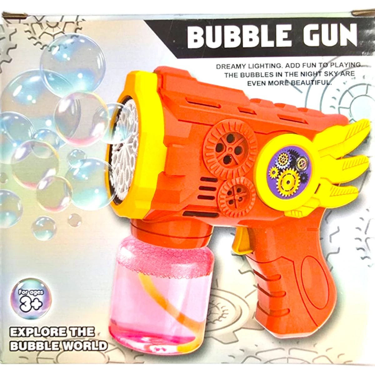 PISTOLET DO BANIEK MYDLANYCH ZABAWKA DLA DZIECI AUTOMATYCZNY GENERATOR BANIEK