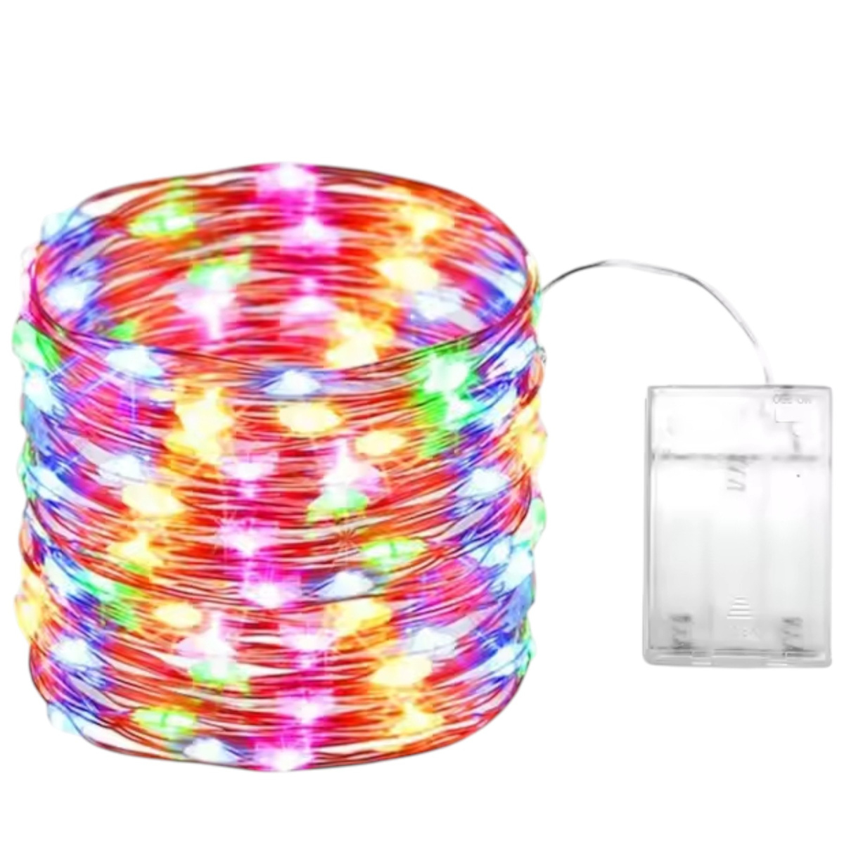 LAMPKI NA CHOINKĘ LED NA DRUCIKU ŚWIATEŁKA NA BATERIE DRUCIK OŚWIETLENIE 5M