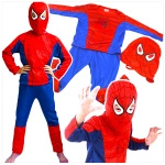 SPIDERMAN - STRÓJ DLA CHŁOPCA + MASKA rozmiar S 98-110