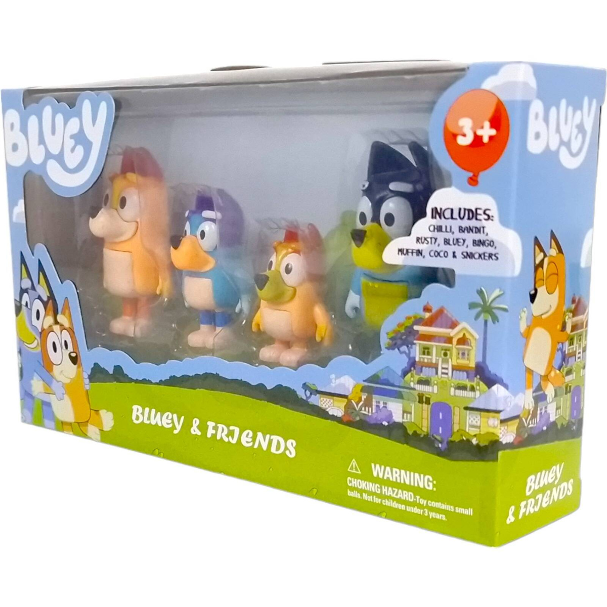 BLUEY I BINGO - ZESTAW 4 FIGUREK BLUEY I BINGO RODZINKA FIGURKI Z BAJEK