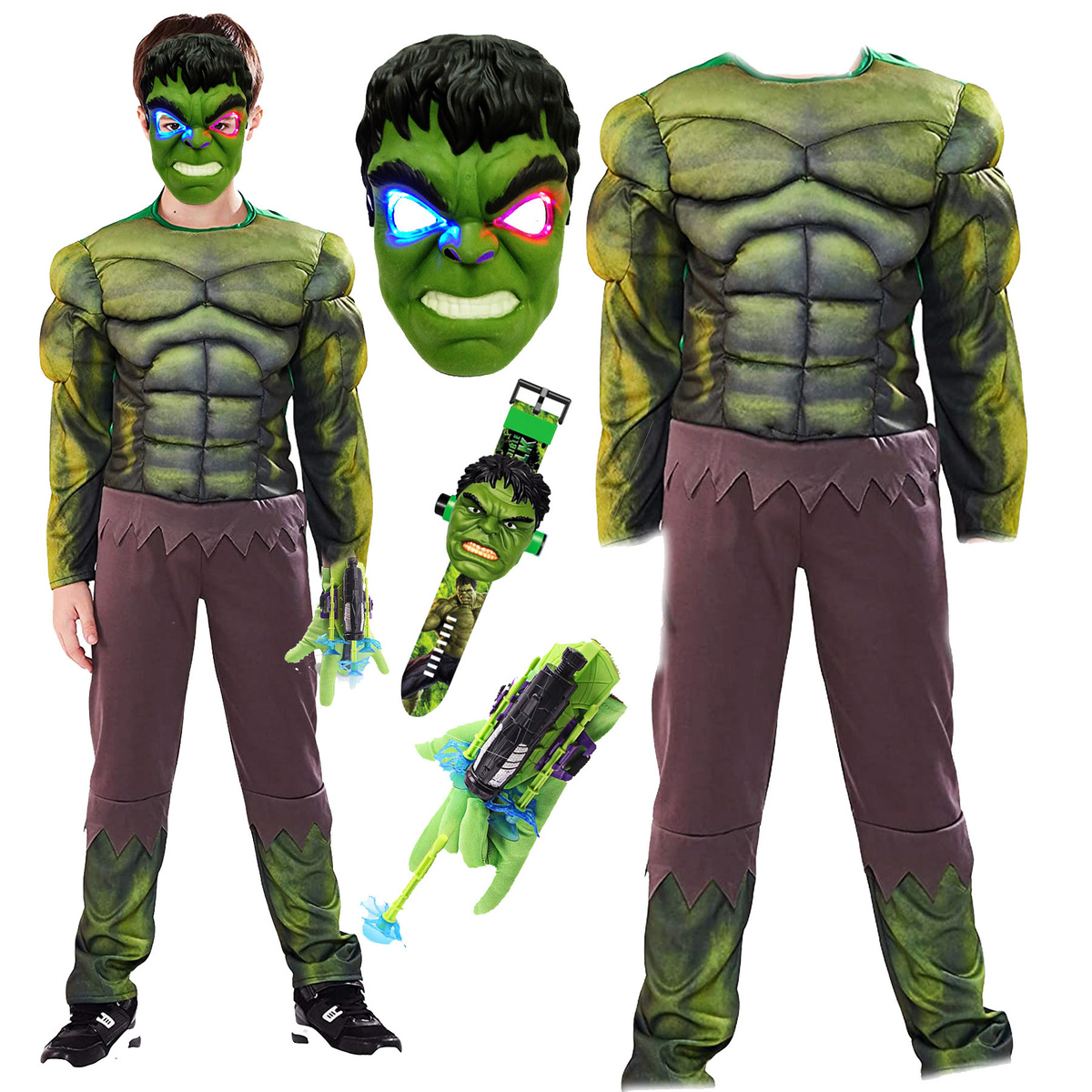 AVENGERS HULK Strój kostium dla dzieci + Akcesoria