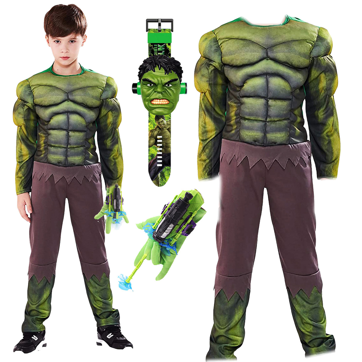 AVENGERS HULK Strój kostium dla dzieci + Akcesoria