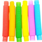 RURKA ANTYSTRESOWA SENSORYCZNA GNIOTEK RURA POP TUBE XXL MEGA ROZCIĄGLIWA - ZESTAW 4 SZTUKI