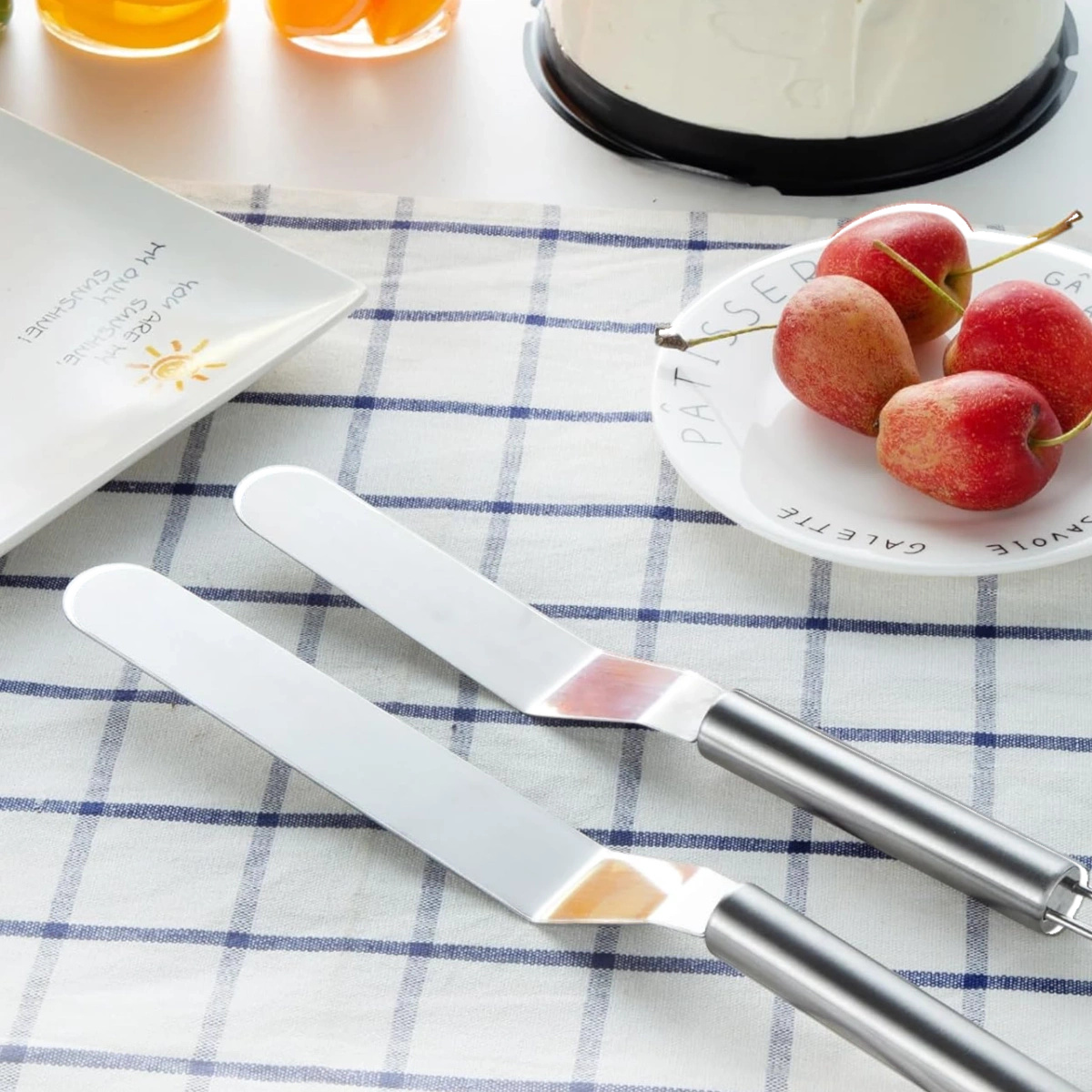 ŁOPATKA CUKIERNICZA DO KREMU SZPATUŁKA DO TORTU NÓŻ ZE STALI NIERDZEWNEJ 