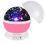 LAMPKA NOCNA PROJEKTOR GWIAZD LED 3w1 LAMPA OBROTOWA KOLOROWA OZDOBA POKOJU