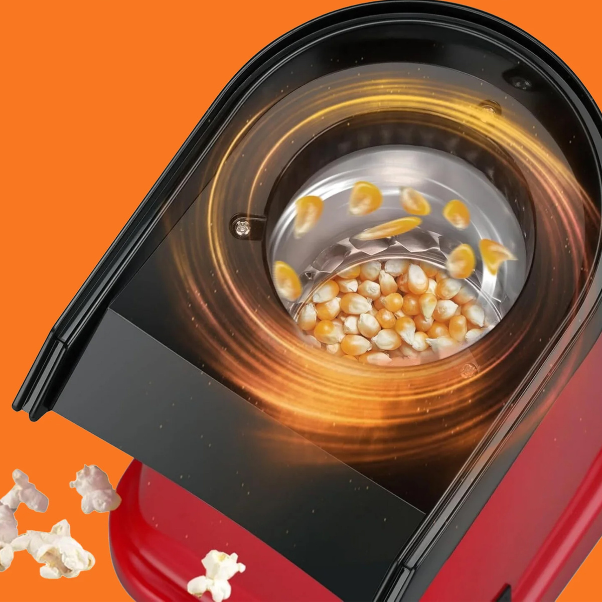 BEZTŁUSZCZOWA DOMOWA MASZYNA DO POPCORNU 1200W 230V IDEALNA NA PREZENT
