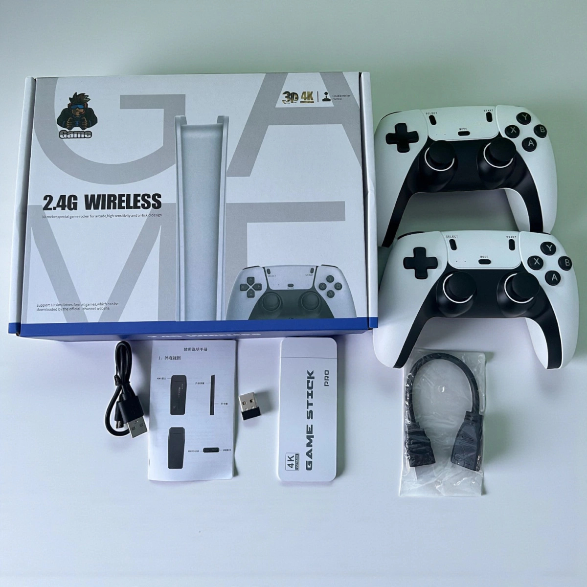 KONSOLA RETRO GRA TELEWIZYJNA M15 Wireless 20000 GIER 15 EMULATORÓW 2 PADY