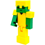 FIGURKA MINECRAFT ZESTAW FIGUREK 3w1 ZOMBIE ZŁOTA ZBROJA JASZCZURKA DODATKI