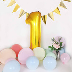 Balon Foliowy Cyfra 1 Złoty 40cm