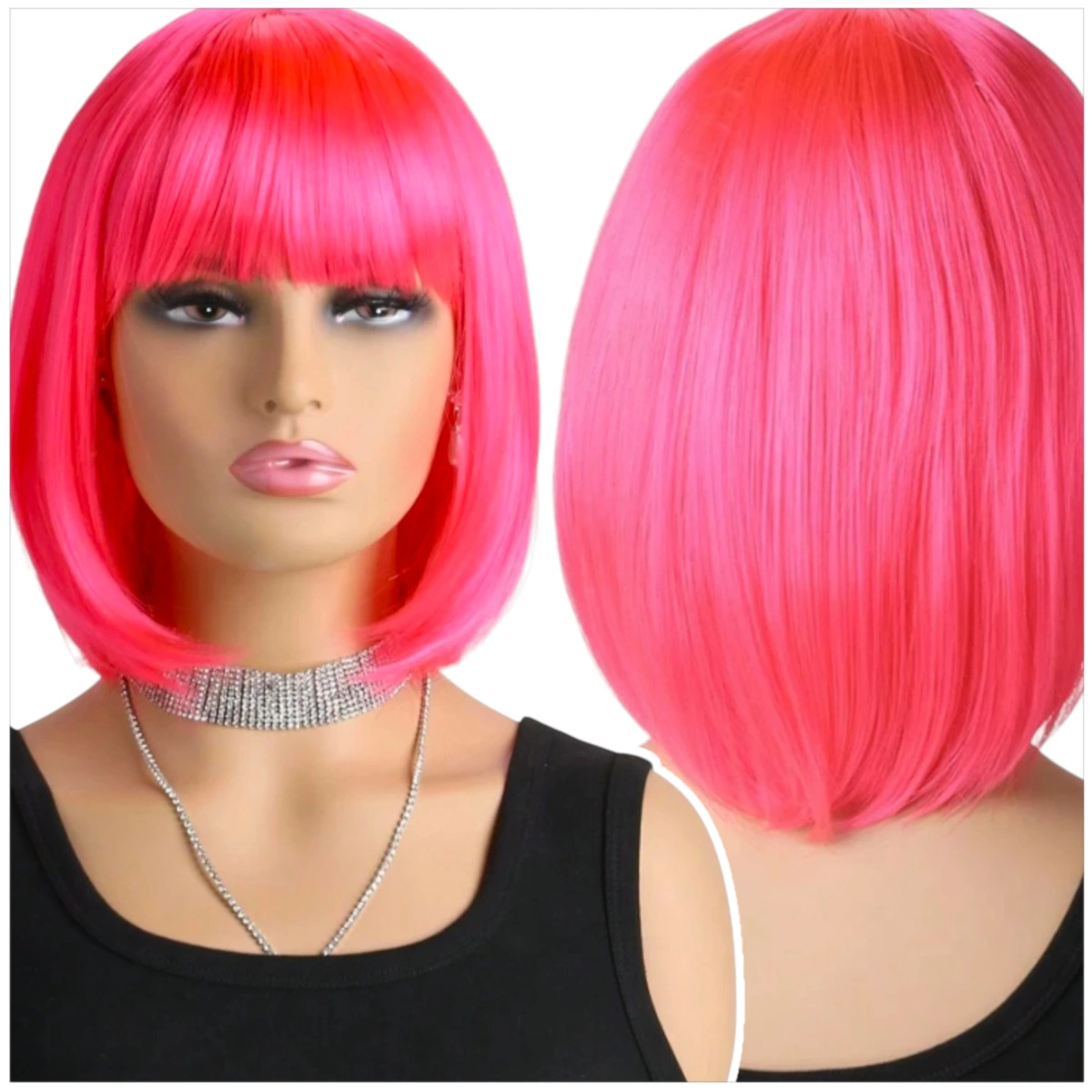 PERUKA RÓŻOWE WŁOSY