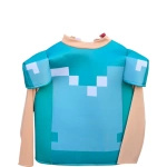 MINECRAFT – STRÓJ DLA DZIECKA DIAMENTOWY STEVE ROZMIAR M (120-130) KOSTIUM NA BAL DLA CHŁOPCA GADŻETY DLA GRACZY