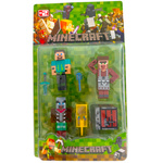 MINECRAFT - ZESTAW FIGUREK 6w1 STEVE FIGURKI + AKCESORIA