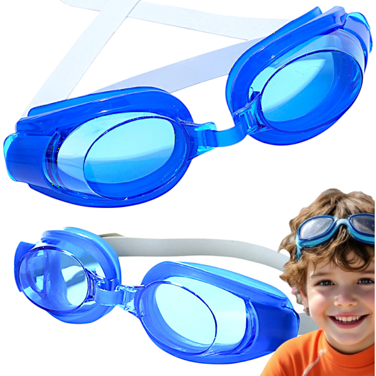 ZESTAW DO NURKOWANIA OKULARY PŁYWACKIE Z RURKĄ GOGLE DO WODY ŁATWE ZAPIĘCIE