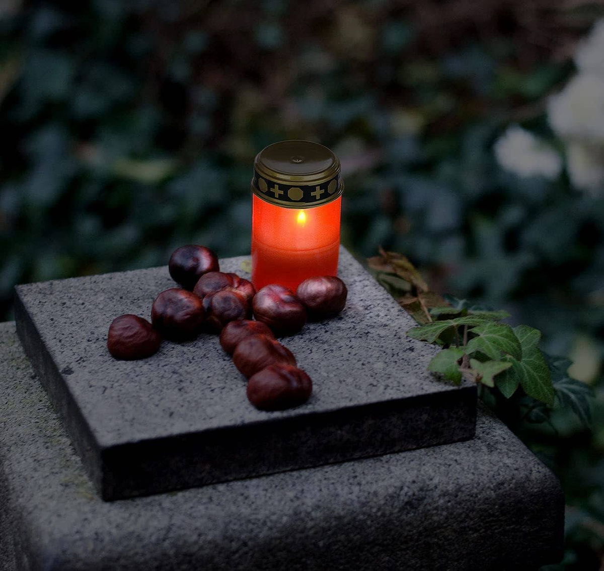 Znicz świeczka LED wodoodporny 21cm - 12 sztuk