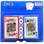 GRA KARCIANA KARTY DO GRY POKER MAKAO 2 TALIE KOŚCI RODZINNA GRA KARCIANA