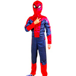 SPIDERMAN - STRÓJ DLA CHŁOPCA GRUBY Z MIEŚNIAMI DELUXE