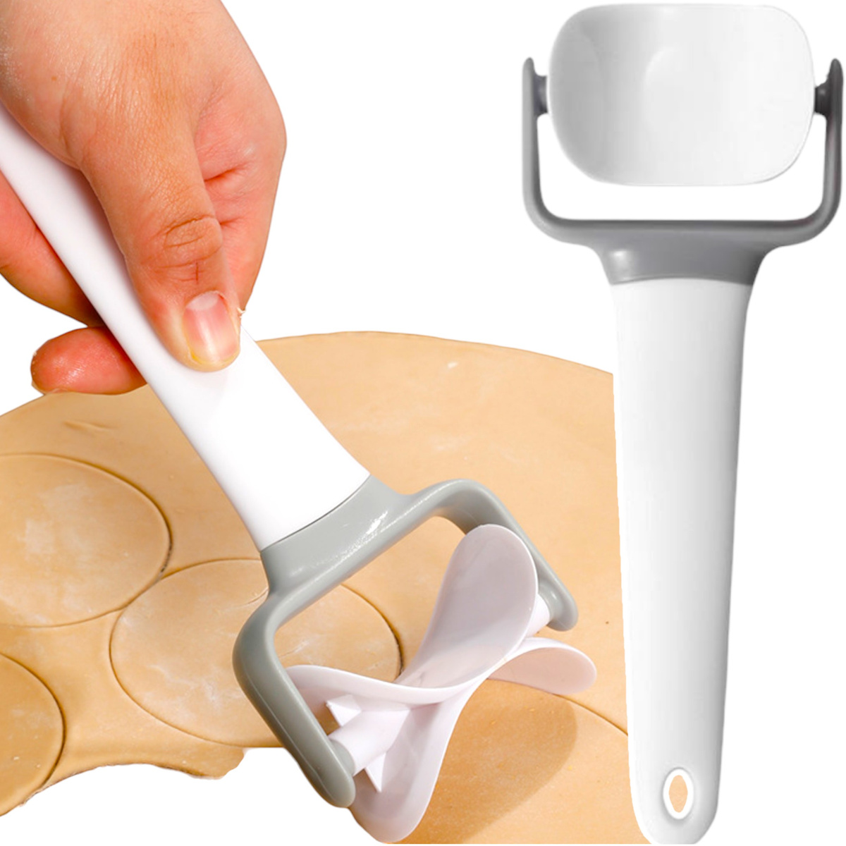 MASZYNKA DO PIEROGÓW FOREMKA WYKRAWACZ DO LEPIENIA PIEROGI USZKA Z RĄCZKĄ