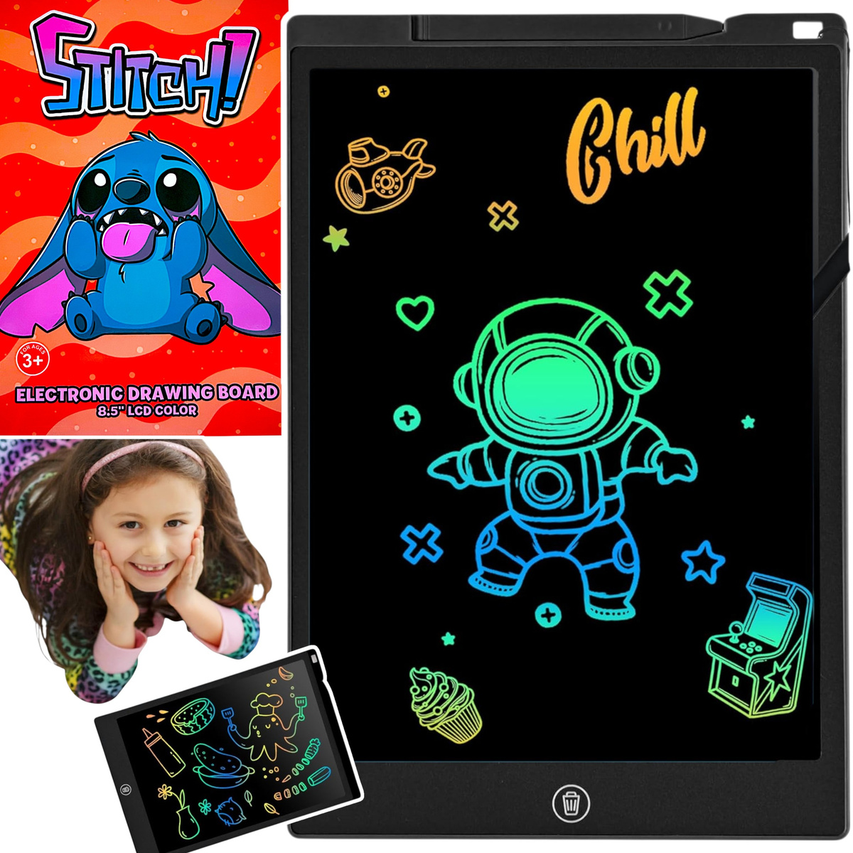 LILO STICH TABLET DLA DZIECI DO RYSOWANIA 8,5' TABLICA EDUKACYJNA DUŻA XXL