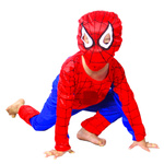 SPIDERMAN - STRÓJ DLA CHŁOPCA + MASKA rozmiar S 98-110