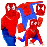 SPIDERMAN - STRÓJ DLA CHŁOPCA + MASKA rozmiar L 122-128