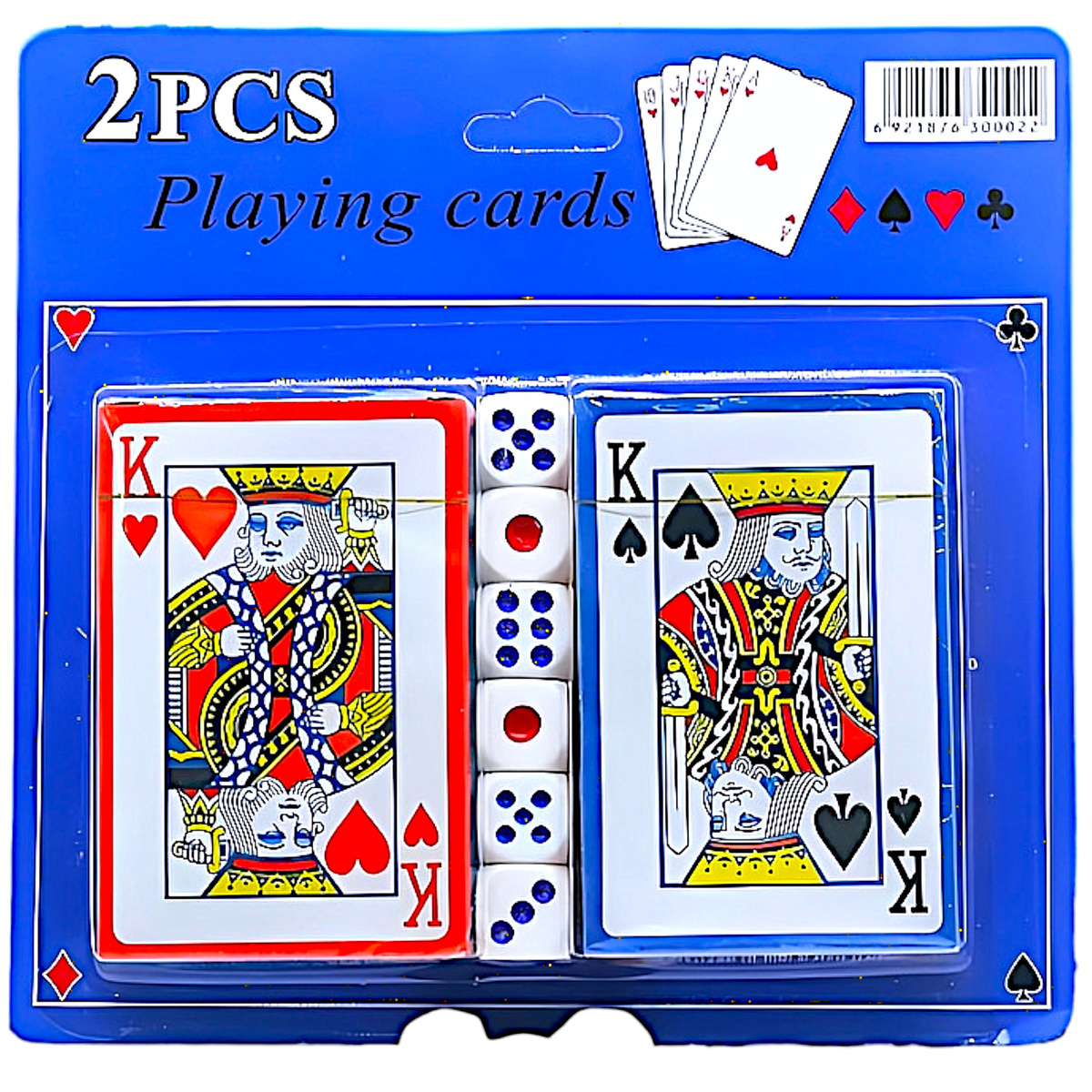 GRA KARCIANA KARTY DO GRY POKER MAKAO 2 TALIE KOŚCI RODZINNA GRA KARCIANA