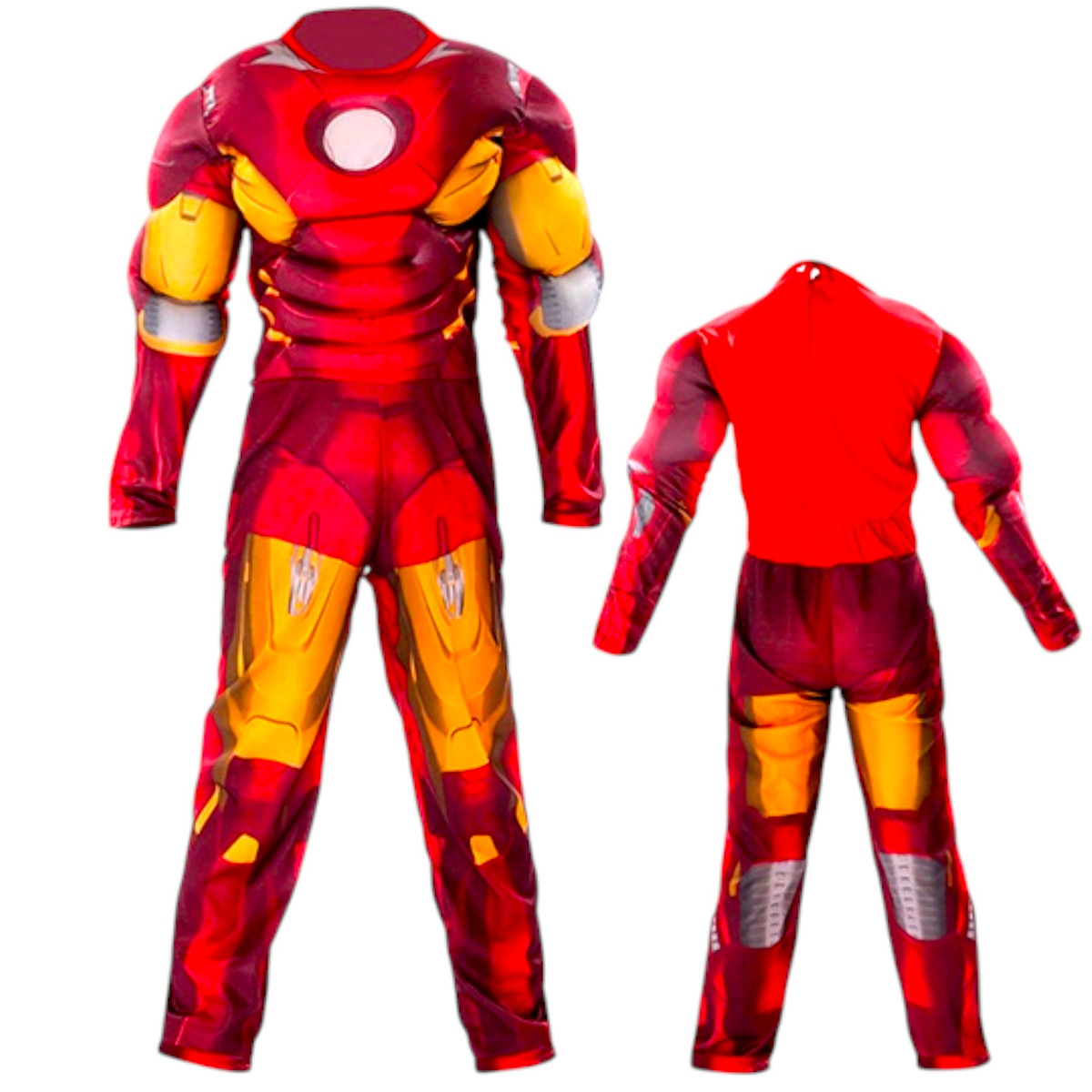 STRÓJ IRONMANA KOSTIUM IRON MAN GRUBY Z MIĘŚNIAMI rozmiar M