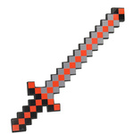 MINECRAFT Piankowy Miecz Czerwony 61cm