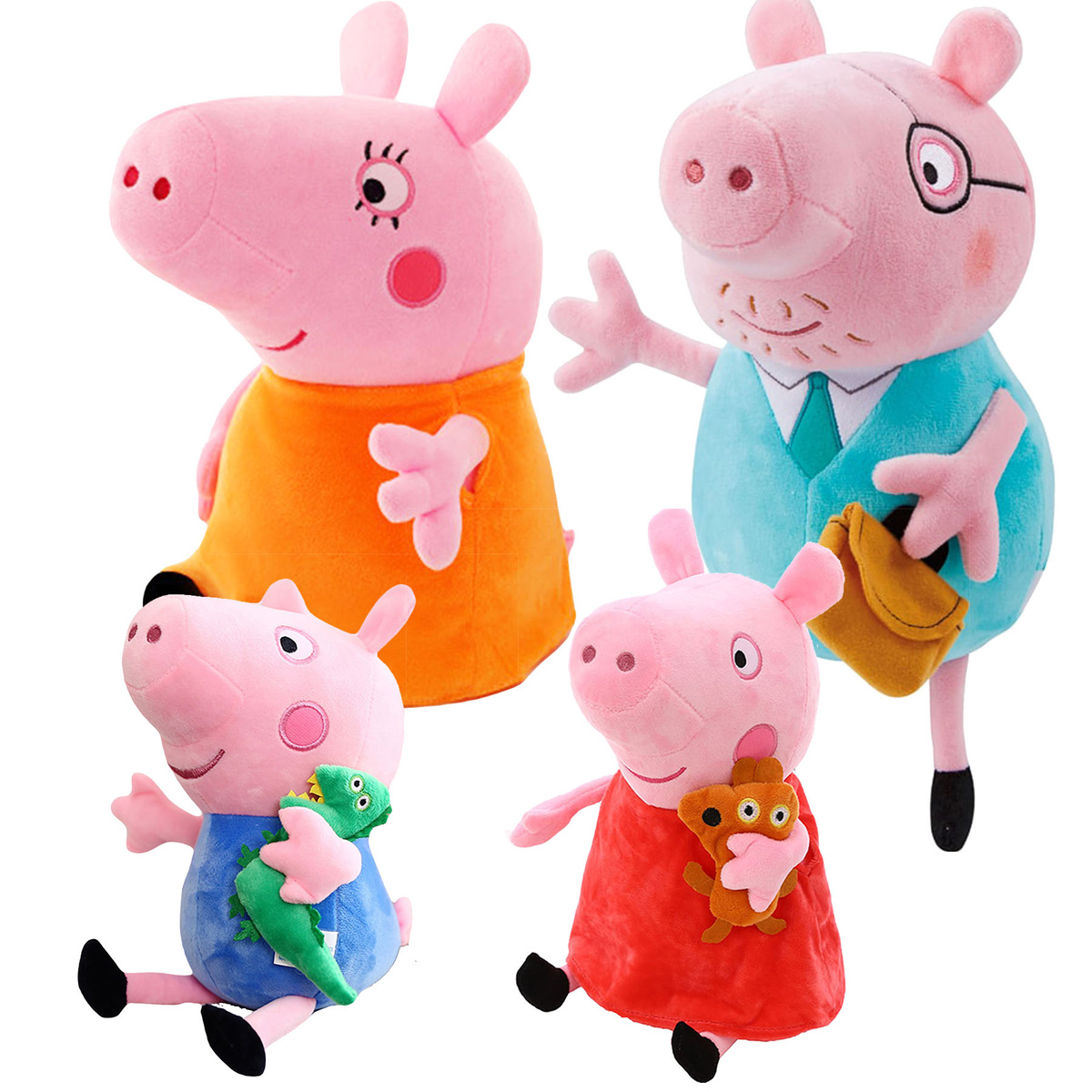 ŚWINKA PEPPA Zestaw Pluszowych Maskotek Rodzina Peppy