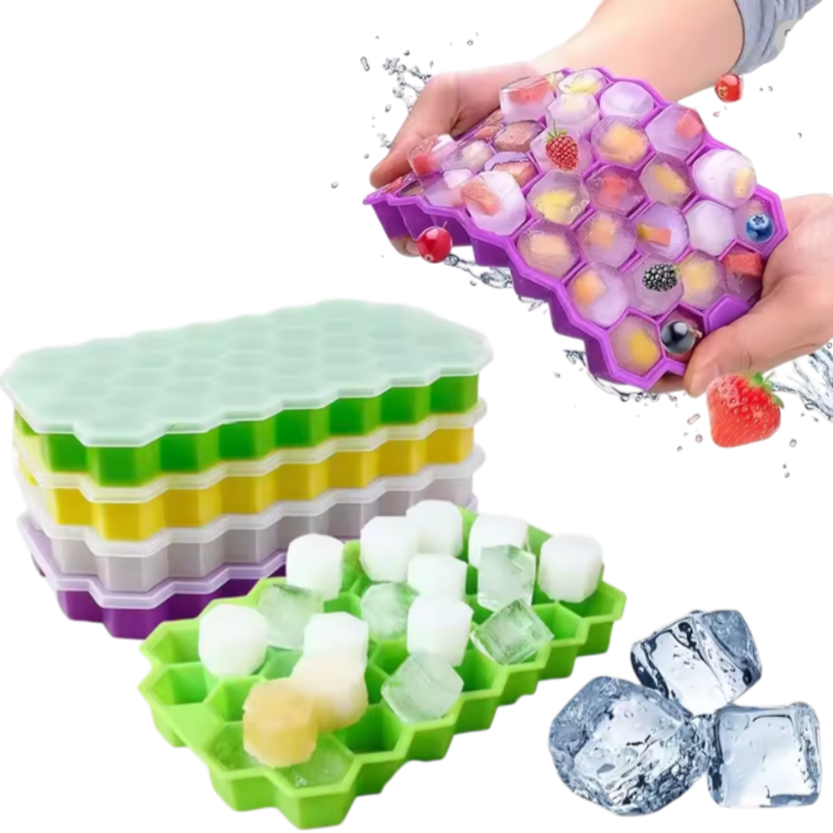 FORMA FOREMKA DO LODU KOSTEK LÓD SILIKONOWA FOREMKI SILIKONOWE NA 37 KOSTEK