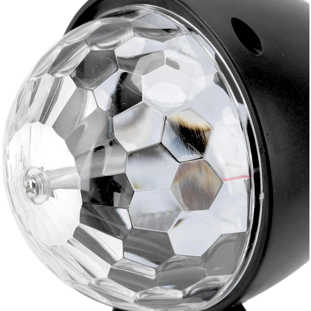 MINI KULA DYSKOTEKOWA LAMPA OBROTOWA KOLOROWA NA IMPREZĘ REFLEKTOR LED RGB