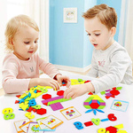 Drewniana Układanka Montessori 3w1 