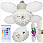 LAMPA LED SUFITOWA OBROTOWA INTELIGENTNA ŻARÓWKA GŁOŚNIK BLUETOOTH PILOT