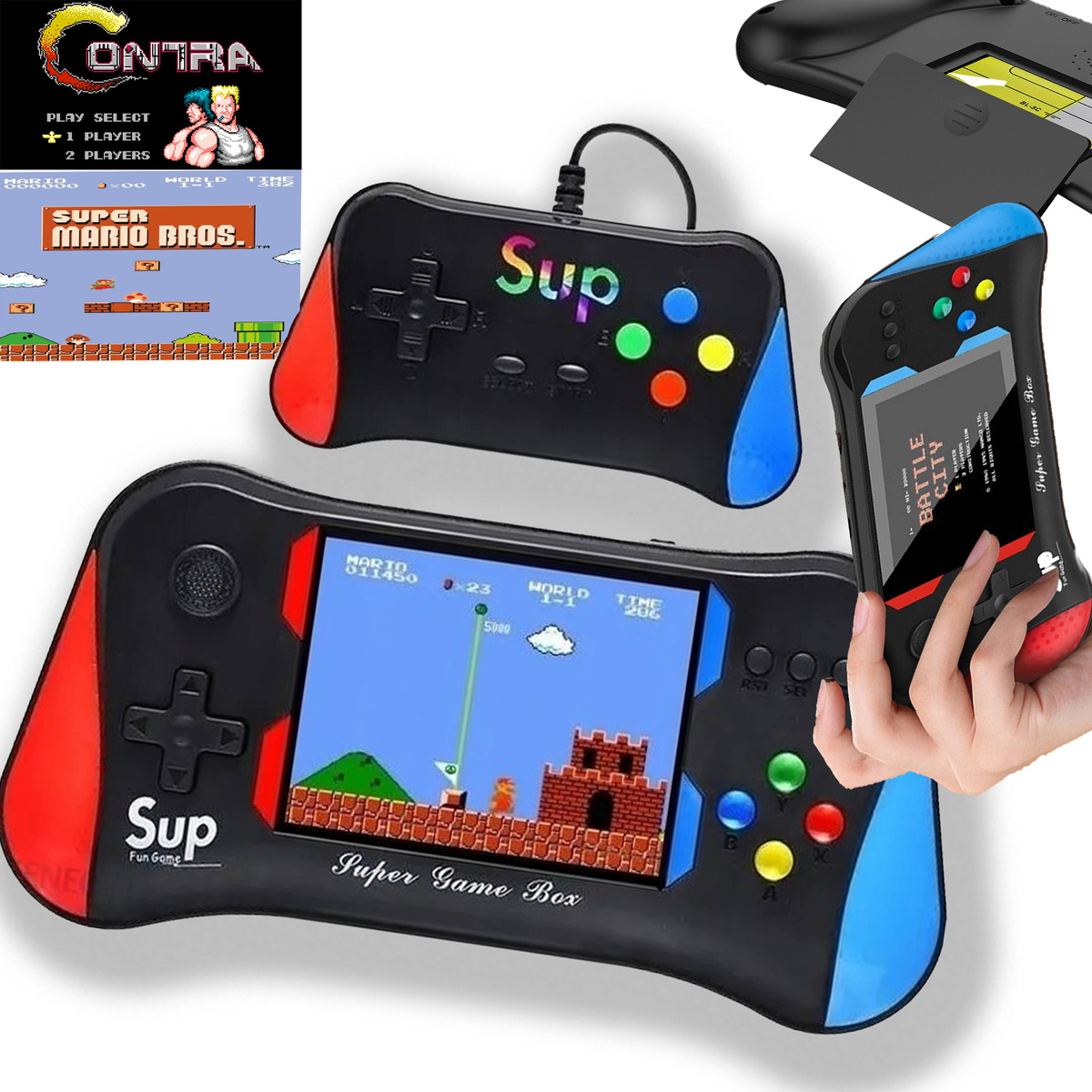 MINI KONSOLA RETRO X7M PRZENOŚNA 5000 GIER GIERKA PEGASUS DO TV EKRAN 3,5''