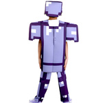 MINECRAFT STRÓJ STEVE ENCHANTOWANA ZBROJA DIAMENTOWA KOSTIUM PIXEL Z GRY