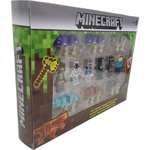 MINECRAFT DUŻY ZESTAW FIGUREK 12 SZTUK FIGURKI DINOZAURY KLOCKI 12w1 STEVE