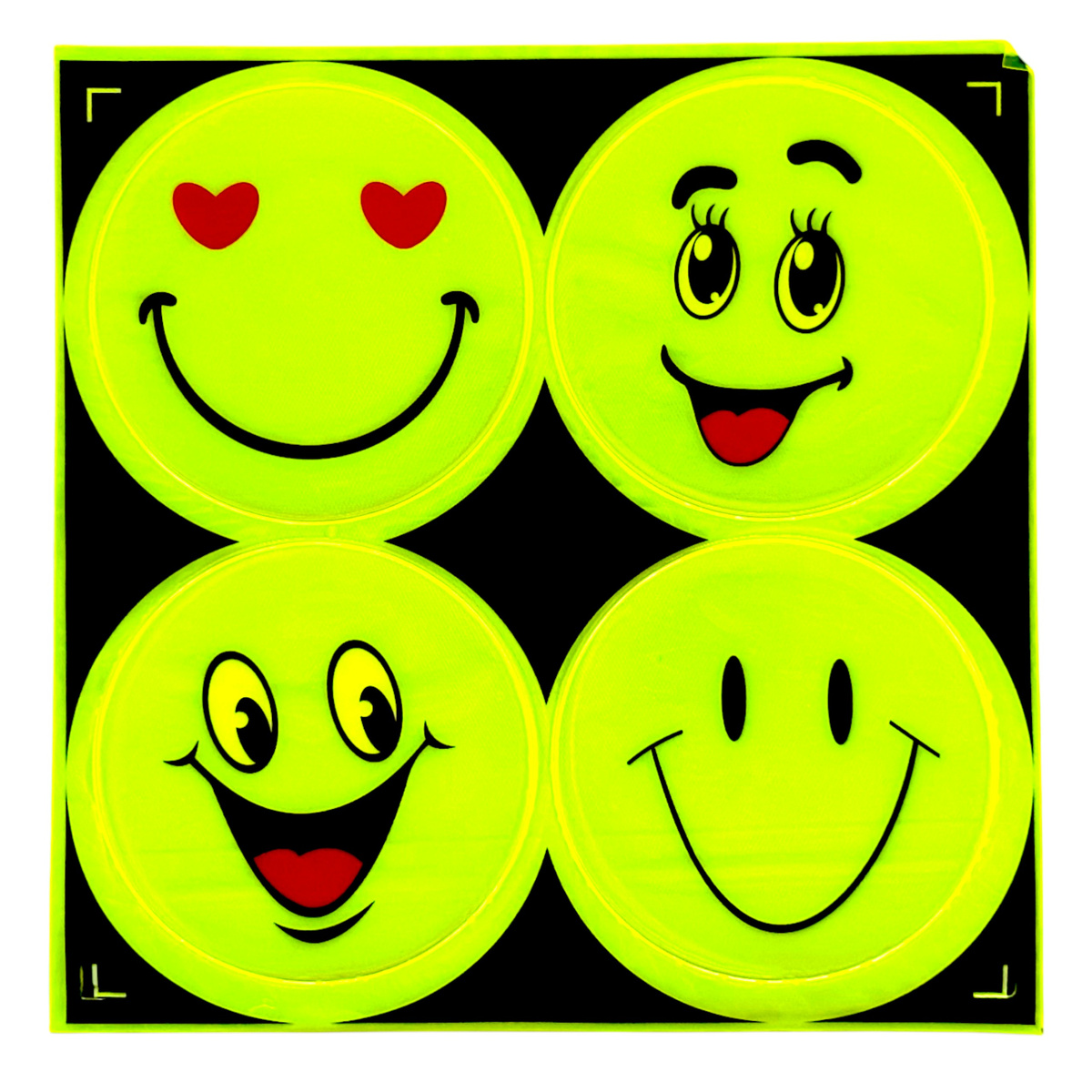 ODBLASKOWA NAKLEJKA DO PLECAKA BUŹKA - ZESTAW 10 SZTUK