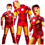 STRÓJ IRONMANA KOSTIUM IRON MAN GRUBY Z MIĘŚNIAMI rozmiar S
